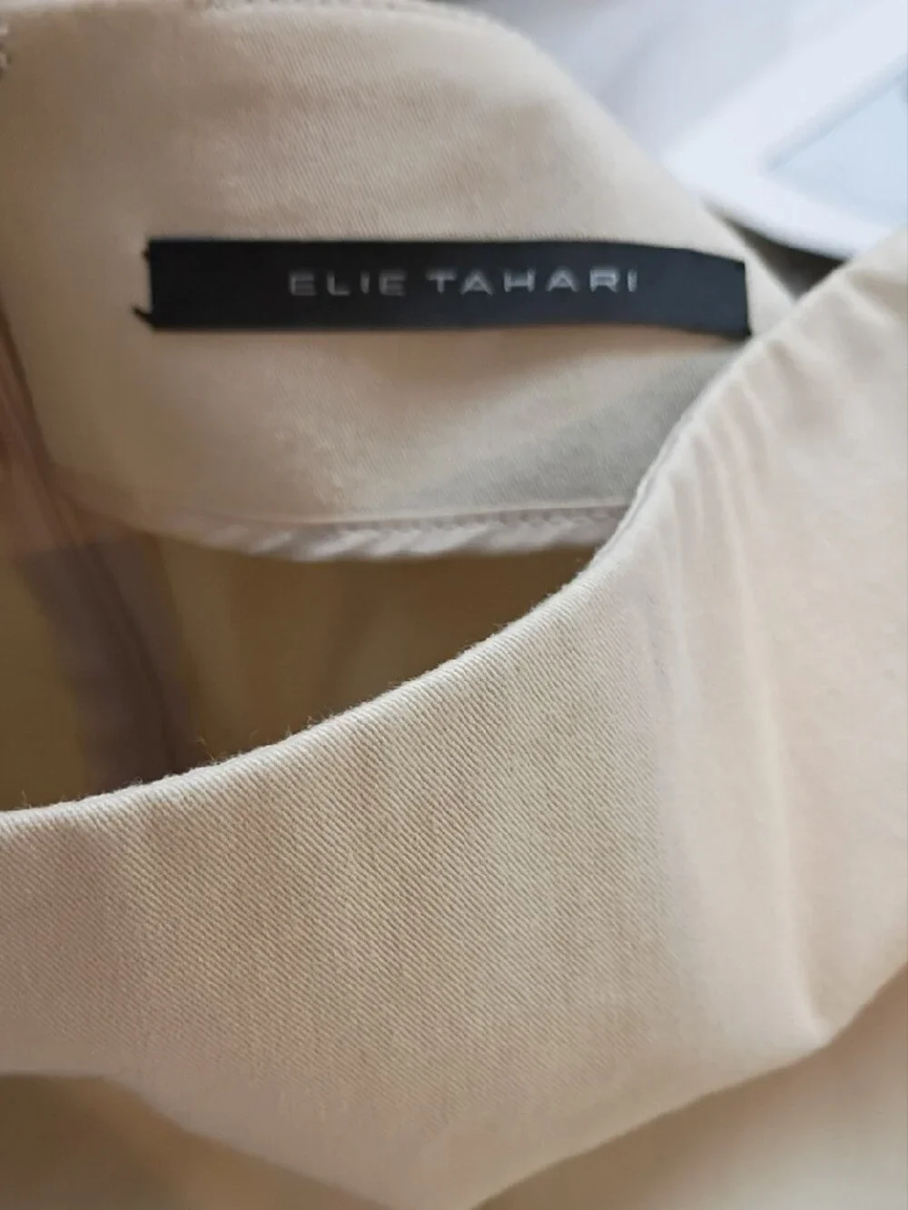Elie Tahari Beige Wrap Skirt with Side Lacing